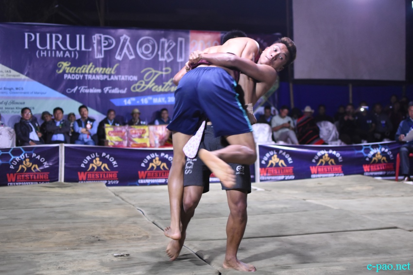 Traditional Wrestling at Poumai Purul Hiimai 'Paoki' Paddy Transplantation Festival at Purul , Senapati :: 14th May 2019