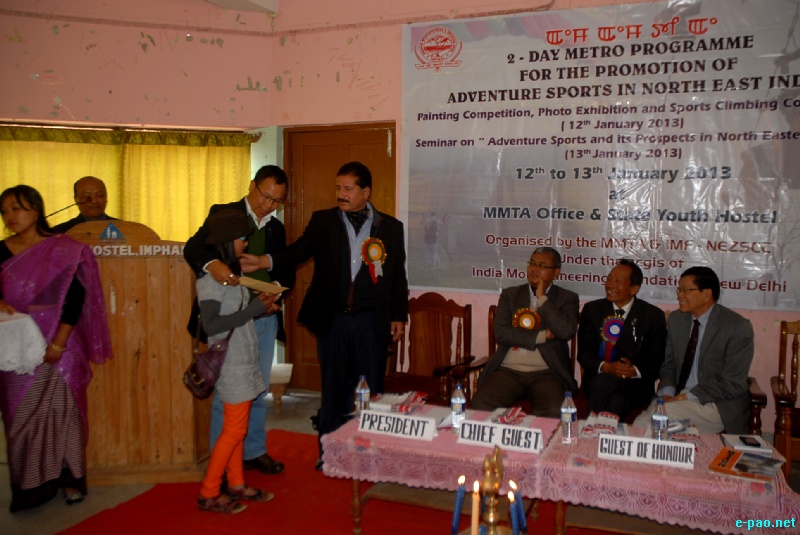 2 days Metro programme for promotion of Adventure Sports in NE India Seminar at MMTA, Imphal :: 12-13th January 2013