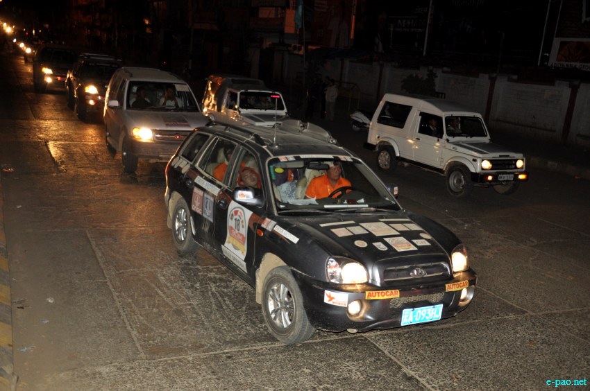 Bangladesh-China-India-Myanmar (BCIM) car Rally : arriving at Night time at Imphal :: February 26 2013
