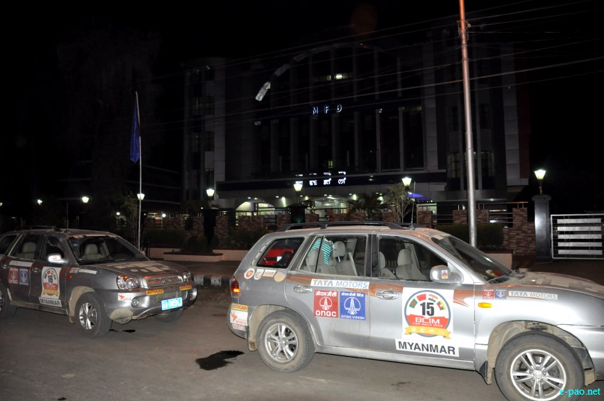 Bangladesh-China-India-Myanmar (BCIM) car Rally : arriving at Night time at Imphal :: February 26 2013
