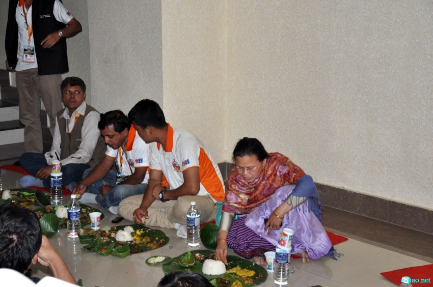 Bangladesh-China-India-Myanmar (BCIM) car Rally : A Reception Meal at MFDC, Imphal on February 26 2013 :: February 26 2013