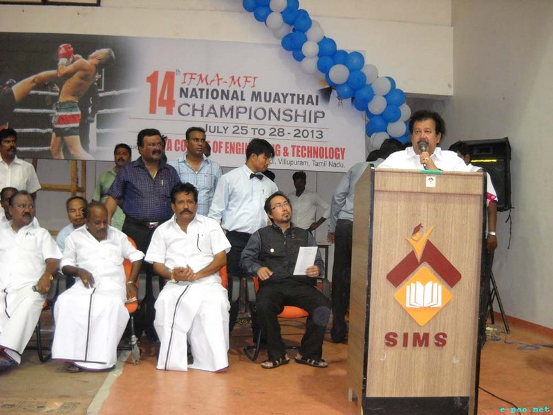 14th IFMA-MFI National Muaythai Championship held at Kandasamy Memorial Indoor Stadium, Villupuram, Tamil Nadu :: July 25 to 28, 2013