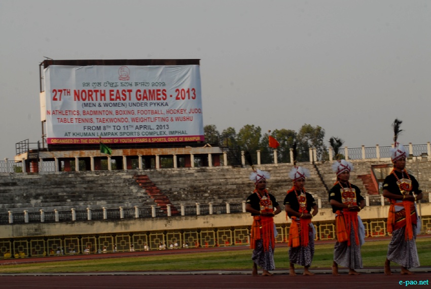 Opening Ceremony at the 27th NE Games 2013 at Khuman Lampak Main Stadium, Imphal  :: April 8 2013