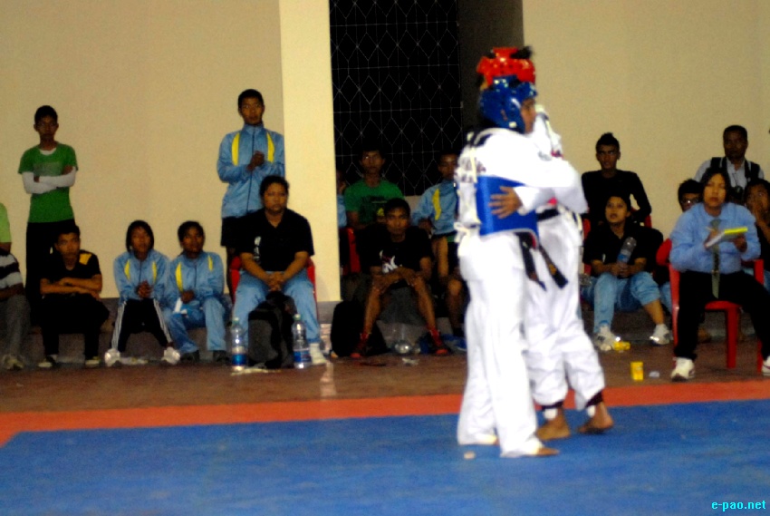 Taekwondo event at the 27th NE Games 2013 at Khuman Lampak Multipurpose hall , Imphal :: April 9 2013