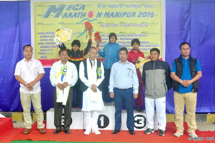 10th Mega Marathon Manipur 2016 organized by United Peoples' Front,(UPF) Manipur :: 03 April 2016