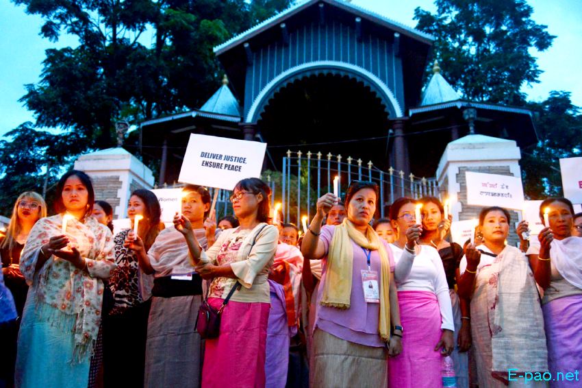 Candle light vigil at Kangla, to show solidarity with and encourage women who have been displaced :: August 26 2023
