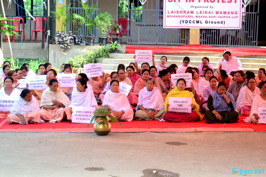 Sit-in-Protest in various part of Imphal under Cordinating Committee on Manipur Intigrity (COCOMI) :: 21st May 2023