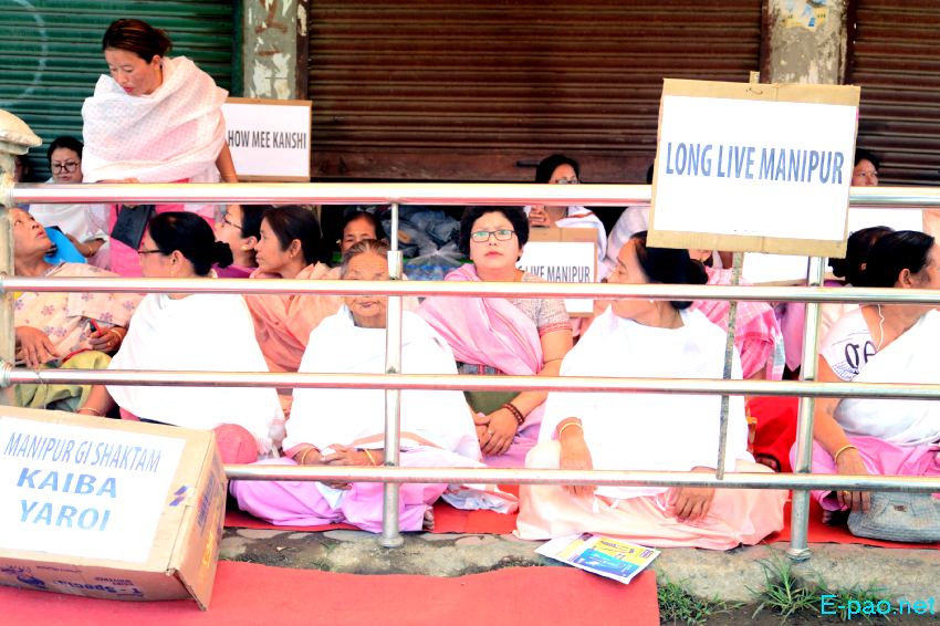Sit-in-Protest in various part of Imphal under Cordinating Committee on Manipur Intigrity (COCOMI) :: 21st May 2023