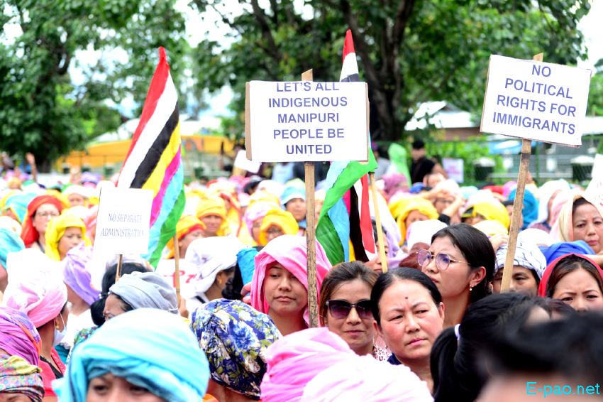 Mass Rally against Chin-Kuki Narco-Terrorism at THAU to Hapta Kangjeibung :: 29th July 2023