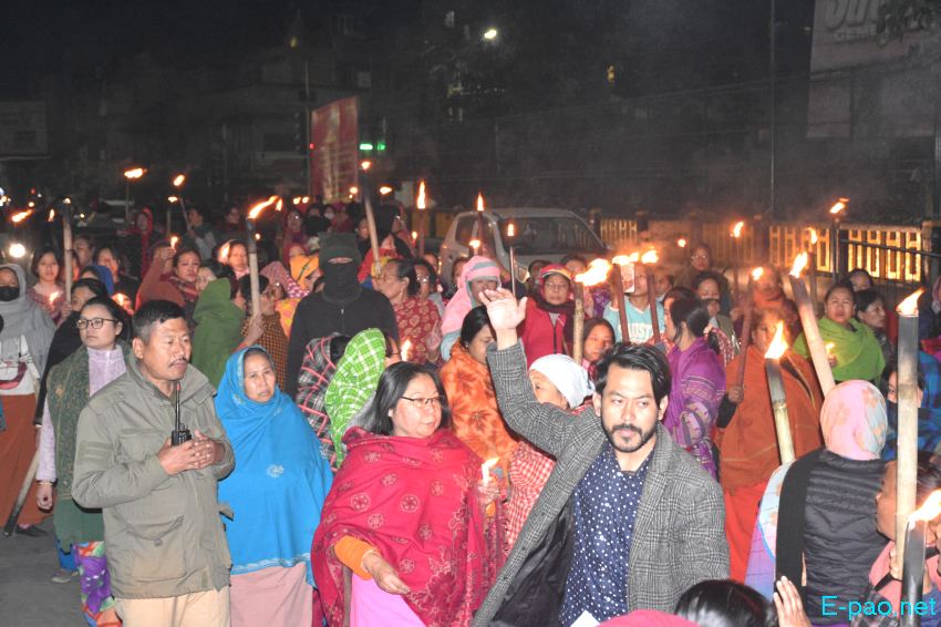 Protests erupted at Khwairamband Keithel  following attack on State forces by Kuki militants at Moreh :: January 17 2024