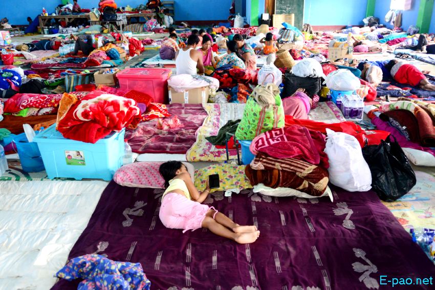 Relief camp at Khundrakpam Makha Leikai, Imphal East :: 16th May 2023