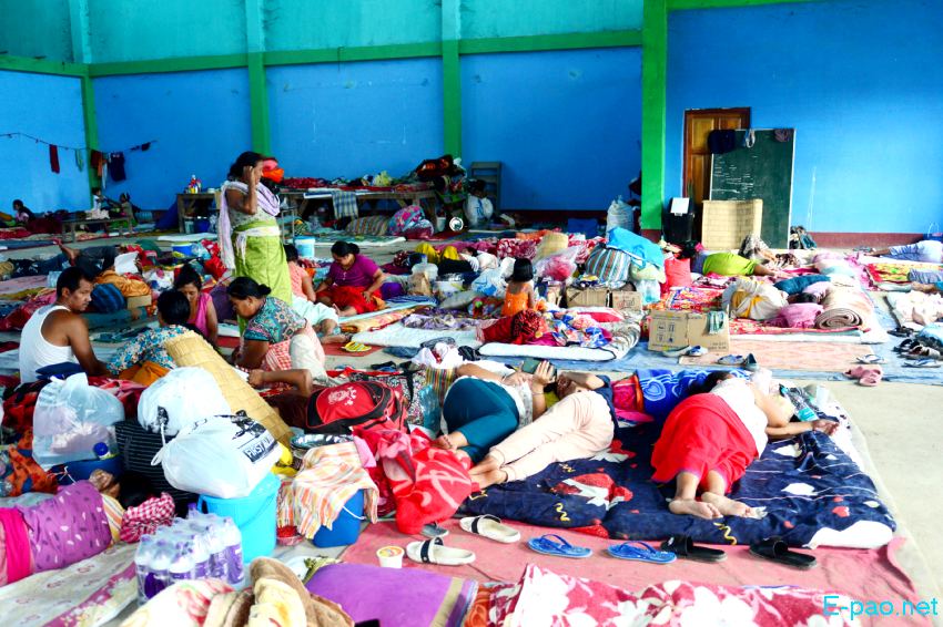 Relief camp at Khundrakpam Makha Leikai, Imphal East :: 16th May 2023