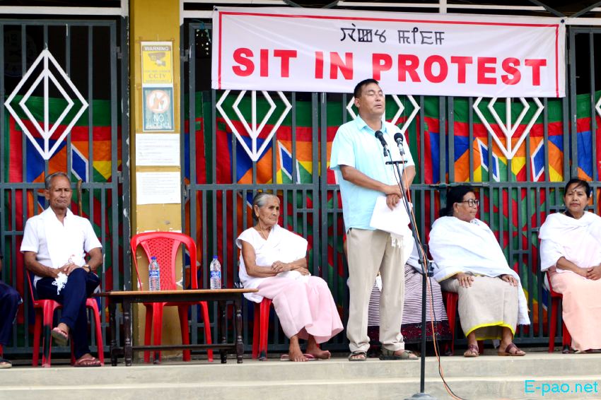 Sit-in-protest at Kwakeithel Laishram Leikai, Moirang Purel Makha :: July 23 2023