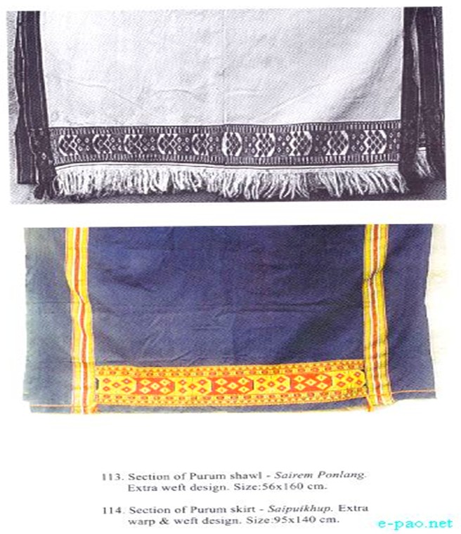 Sairem Ponlang, Saipuikhup - Purum Shawl and Skirt - Tribal hand woven fabrics of Manipur :: 2012