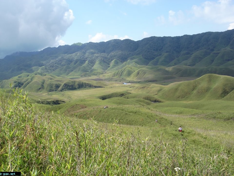 Landscape of Dzukou (Dzuko) Valley in  Manipur in November 2014