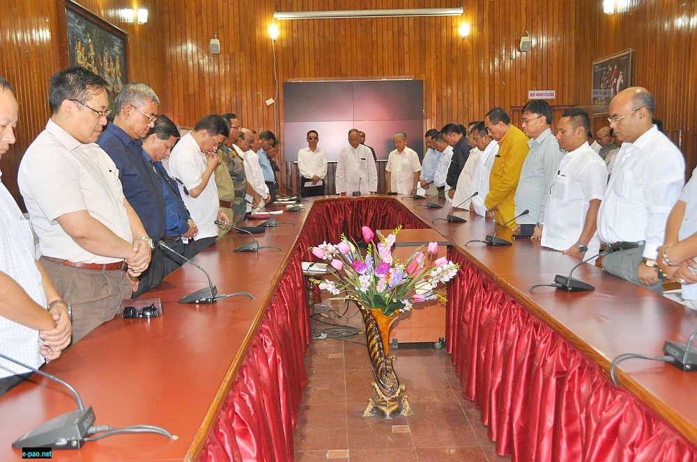 Condolence service held at conference hall of Manipur Secretariat on the demise of State Governor, Dr Syed Ahmed :: 28 Sep 2015