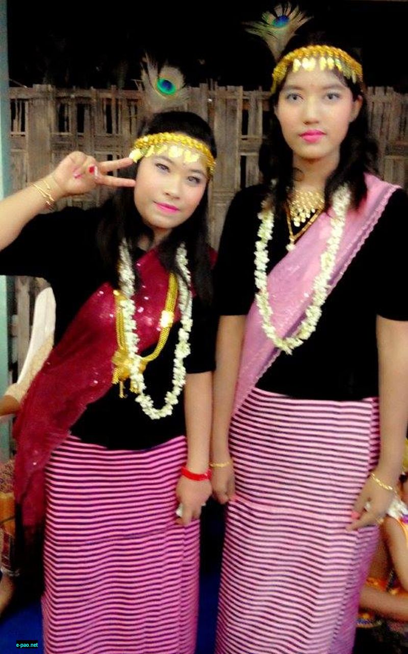 Meetei diaspora leisabi from Mandalay, Myanmar wearing traditional attires on occassion of Ningol Chakkaoba :: November  2015