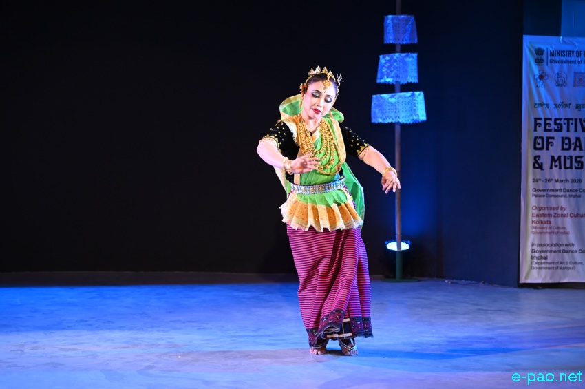 A Manipuri Classical Solo Dance by Wahengbam Debina Devi at the Festival of Dance and Music :: 26th March 2026