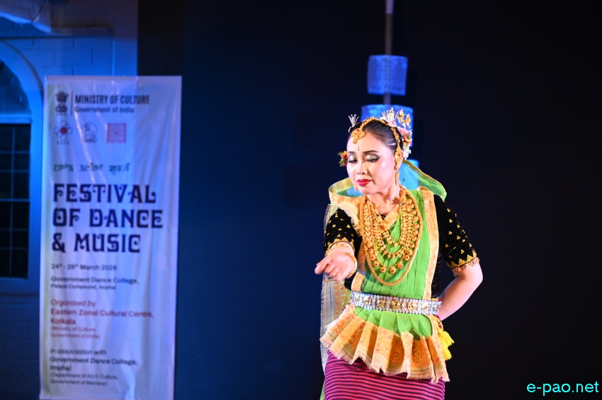 A Manipuri Classical Solo Dance by Wahengbam Debina Devi at the Festival of Dance and Music :: 26th March 2026