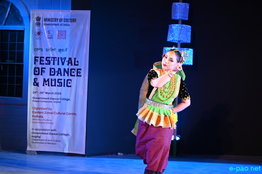 A Manipuri Classical Solo Dance by Wahengbam Debina Devi at the Festival of Dance and Music :: 26th March 2026