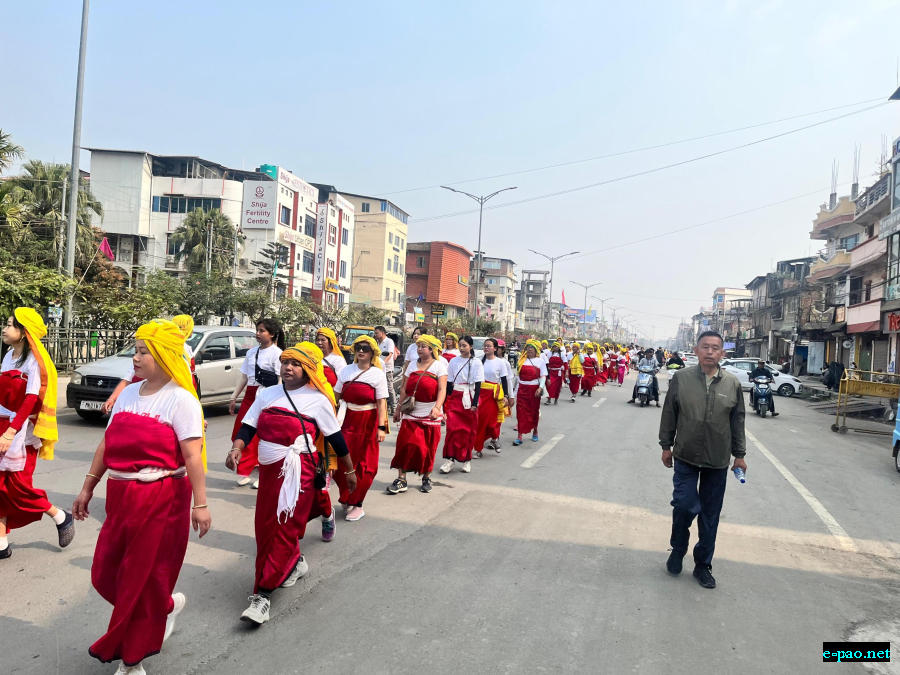 Carrying the Sacred Fire from Kangla for 39th Annual Yaoshang Sports Meet of YUC, Kwakeithel Moirang Purel Leikai :: March 4, 2026
