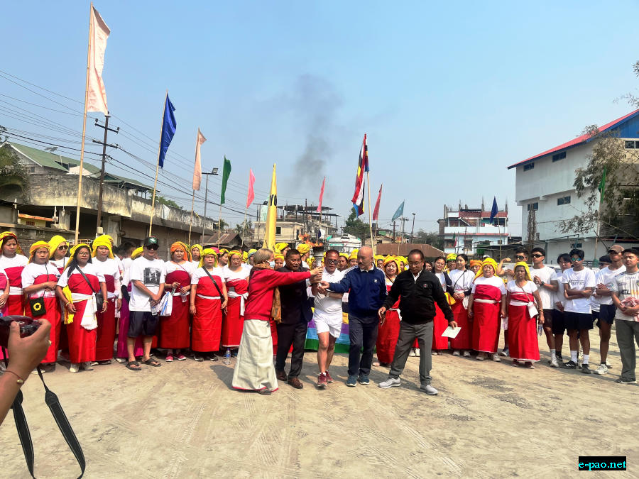 Carrying the Sacred Fire from Kangla for 39th Annual Yaoshang Sports Meet of YUC, Kwakeithel Moirang Purel Leikai :: March 4, 2026