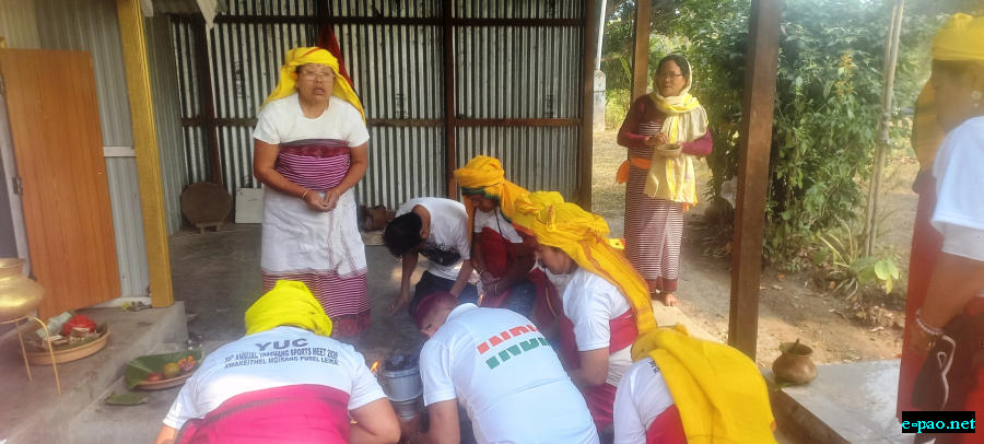 Carrying the Sacred Fire from Kangla for 39th Annual Yaoshang Sports Meet of YUC, Kwakeithel Moirang Purel Leikai :: March 4, 2026
