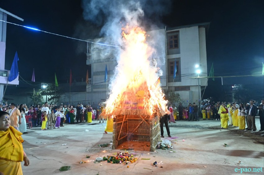 Yaoshang Mei Thaba :  Prayers to God and burning of Yaoshang Hut at Imphal  :: 03rd March 2026