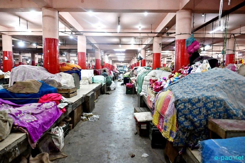 Khwairamband Ima Keithel, at night, in Imphal as seen on 10th March 2025