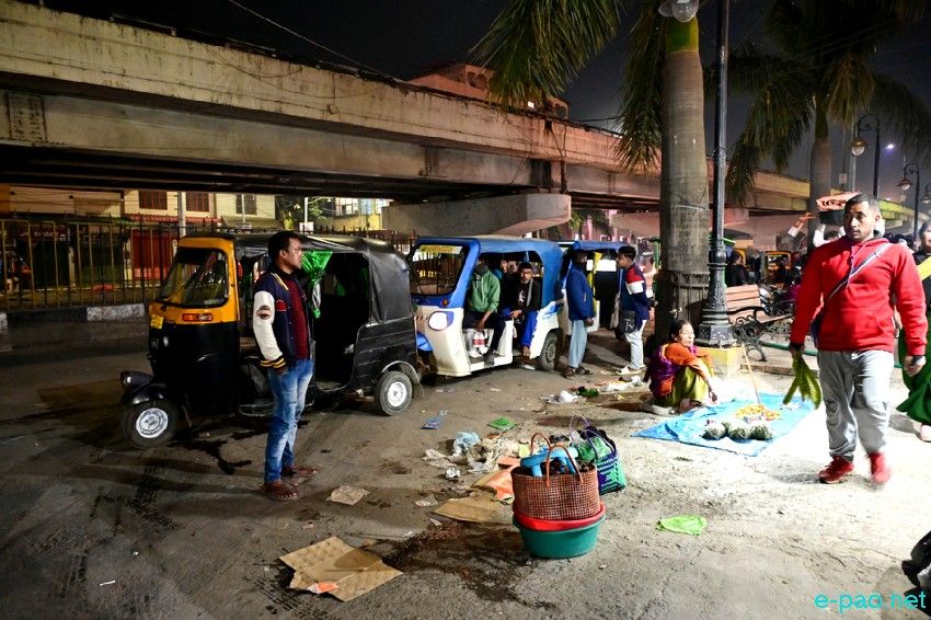 Khwairamband Ima Keithel, at night, in Imphal as seen on 10th March 2025