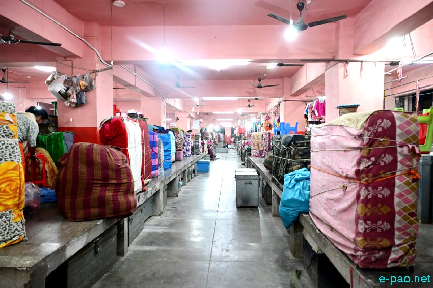 Khwairamband Ima Keithel, at night, in Imphal as seen on 10th March 2025