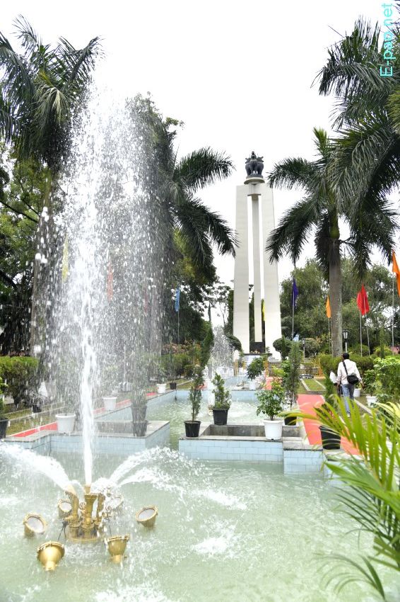 Bir Tikendrajit Park in Imphal, Manipur, along with Shahid Minar  :: September 2025