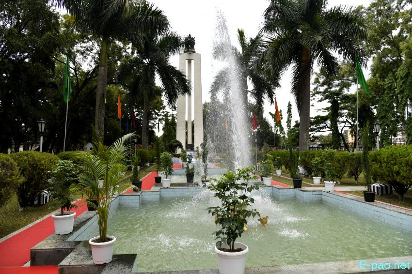 Bir Tikendrajit Park in Imphal, Manipur, along with Shahid Minar  :: September 2025