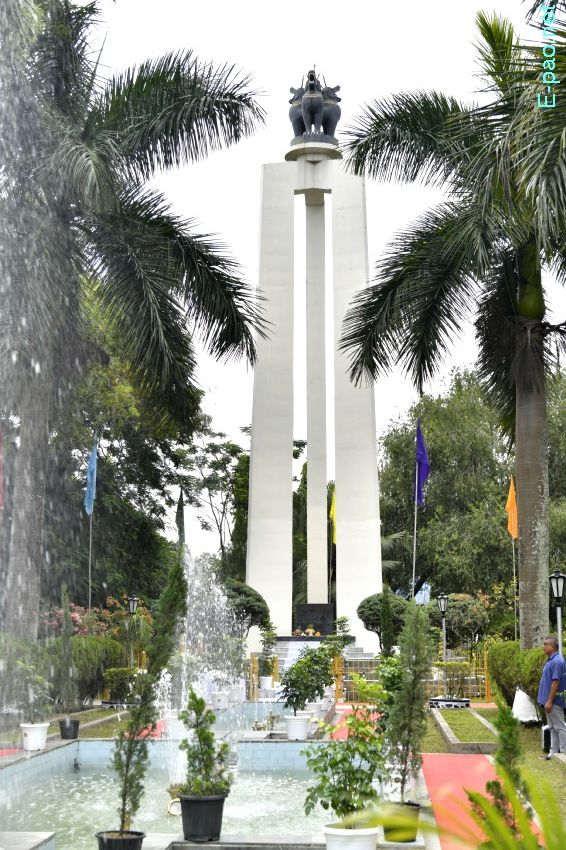 Bir Tikendrajit Park in Imphal, Manipur, along with Shahid Minar  :: September 2025