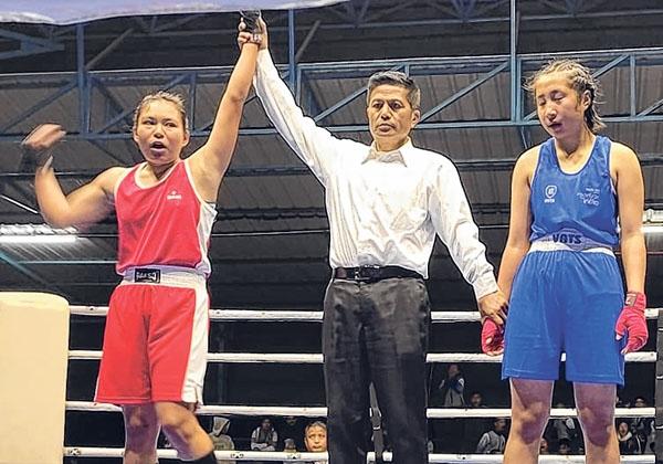 1st Governor's Cup Boxing Championships : Naoshimwon Kaping vs A Soniya in school age girls' 52 kg final