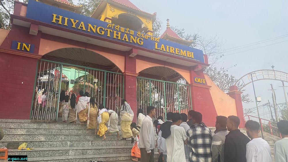 Fairen-gi Manga-ni: Students and their families congregated at the sacred Hiyangthang Leirembi Temple at Langthabal :: February 14 2024