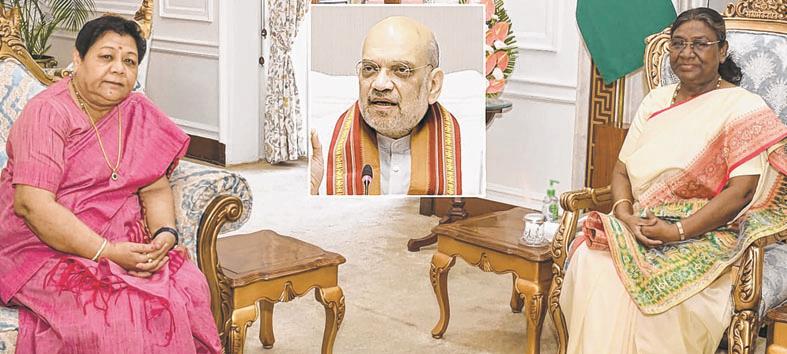 Governor, Amit Shah discuss ongoing ethnic clash