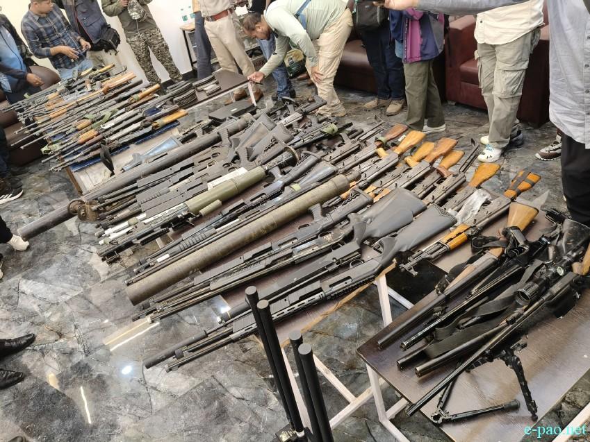 Huge Cache of arms and ammunition recovered from Lamdeng in Imphal West :: May 21st 2026