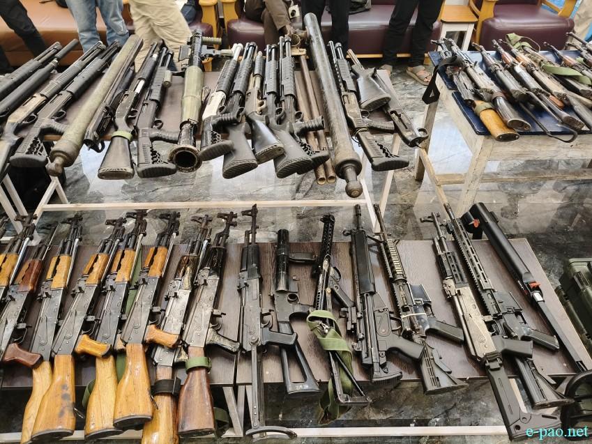 Huge Cache of arms and ammunition recovered from Lamdeng in Imphal West :: May 21st 2026