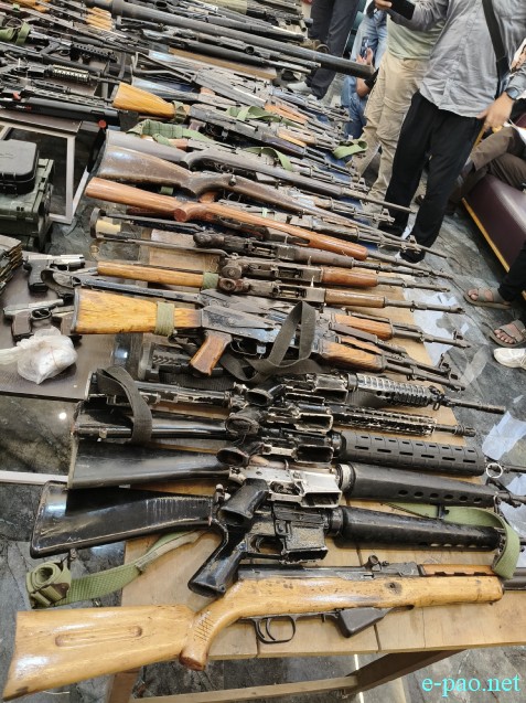 Huge Cache of arms and ammunition recovered from Lamdeng in Imphal West :: May 21st 2026