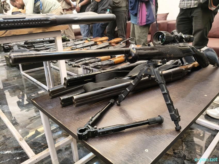 Huge Cache of arms and ammunition recovered from Lamdeng in Imphal West :: May 21st 2026