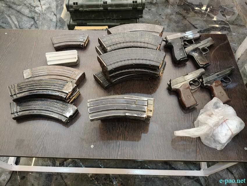 Huge Cache of arms and ammunition recovered from Lamdeng in Imphal West :: May 21st 2026