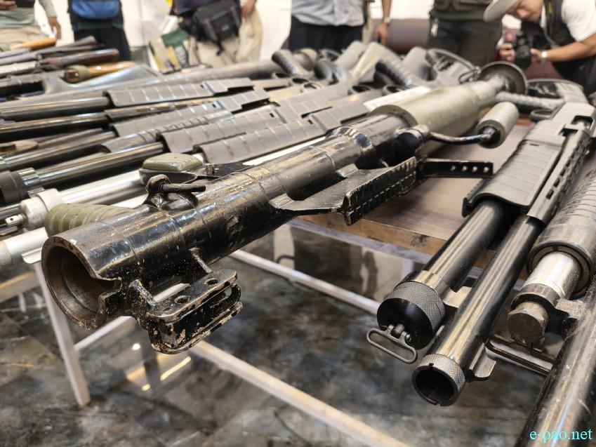 Huge Cache of arms and ammunition recovered from Lamdeng in Imphal West :: May 21st 2026