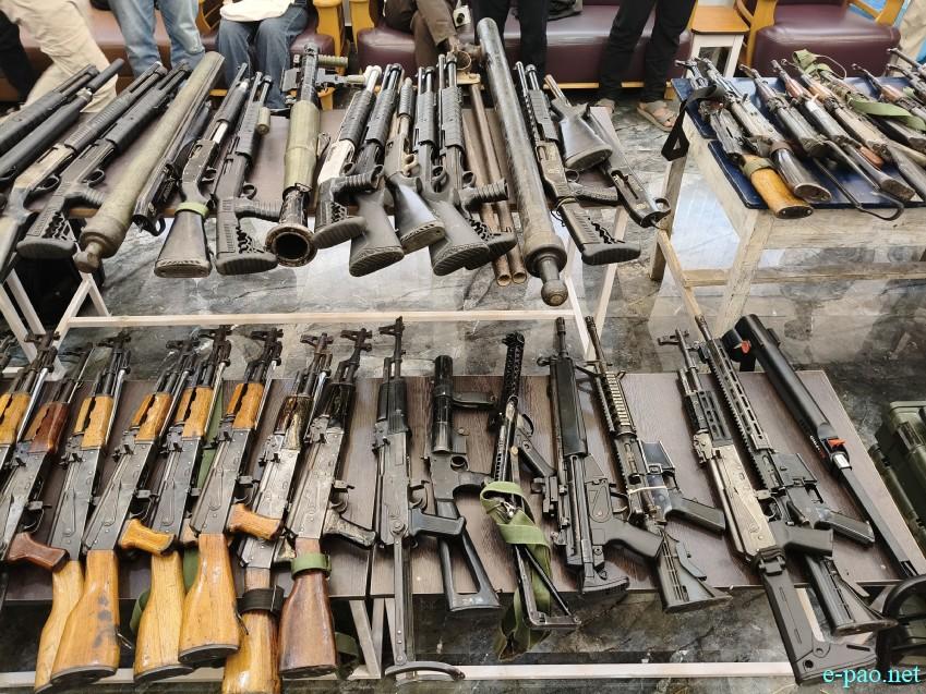 Huge Cache of arms and ammunition recovered from Lamdeng in Imphal West :: May 21st 2026