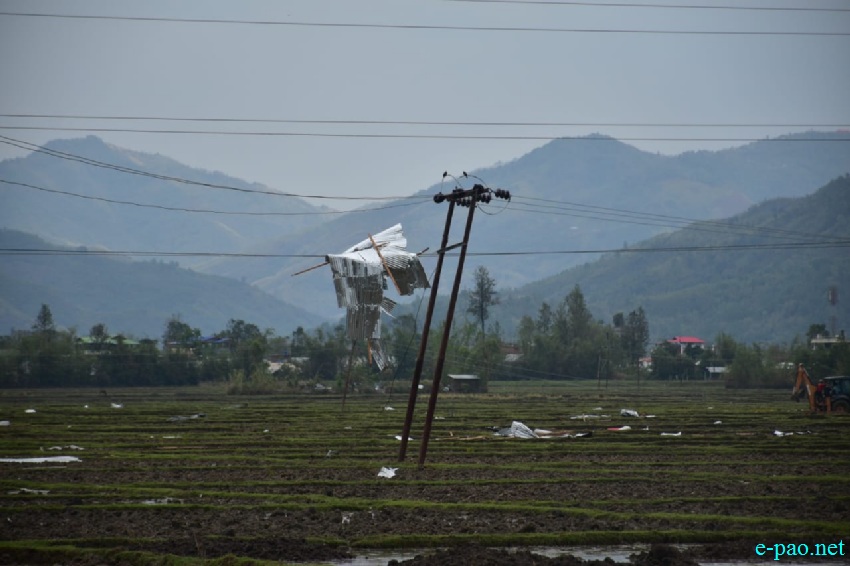 Aftermath of the ferocious hailstorm that hit several parts of Manipur on May 05 2024 :: May 09 2024
