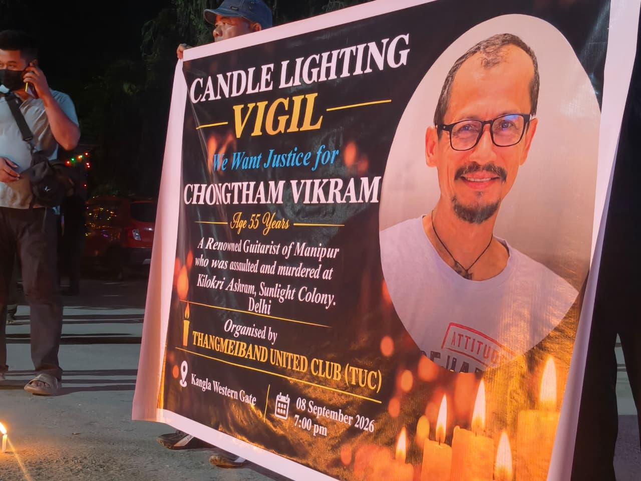 Candle Light Vigil for Chongtham Vikram at Kangla Western Gate, Imphal :: 08th September 2026
