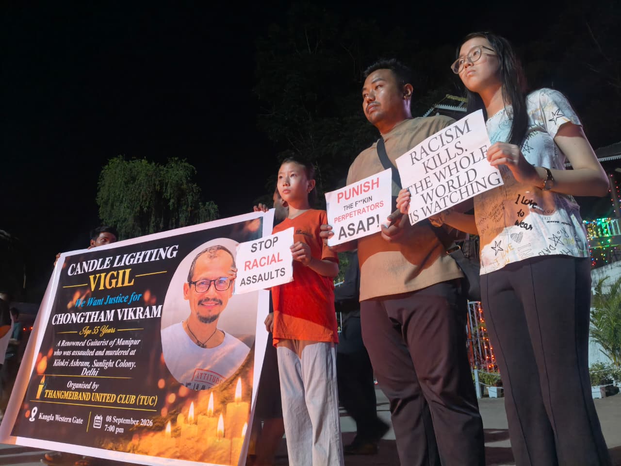 Candle Light Vigil for Chongtham Vikram at Kangla Western Gate, Imphal :: 08th September 2026