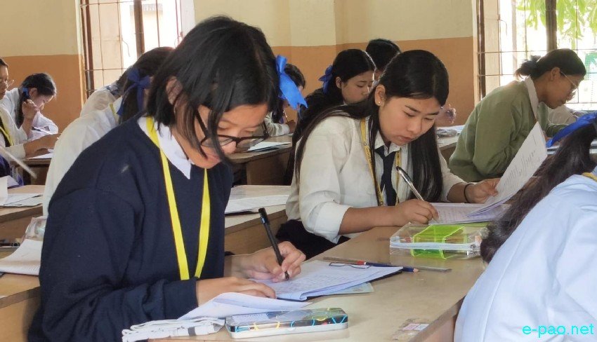 Students appearing for Class XII - Higher Secondary Exam (HSE) at Imphal :: 18th February 2026