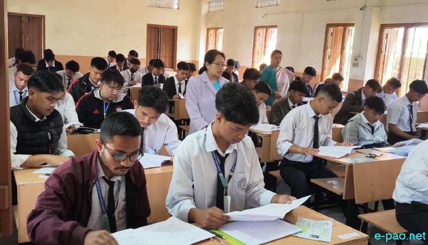 Students appearing for Class XII - Higher Secondary Exam (HSE) at Imphal :: 18th February 2026