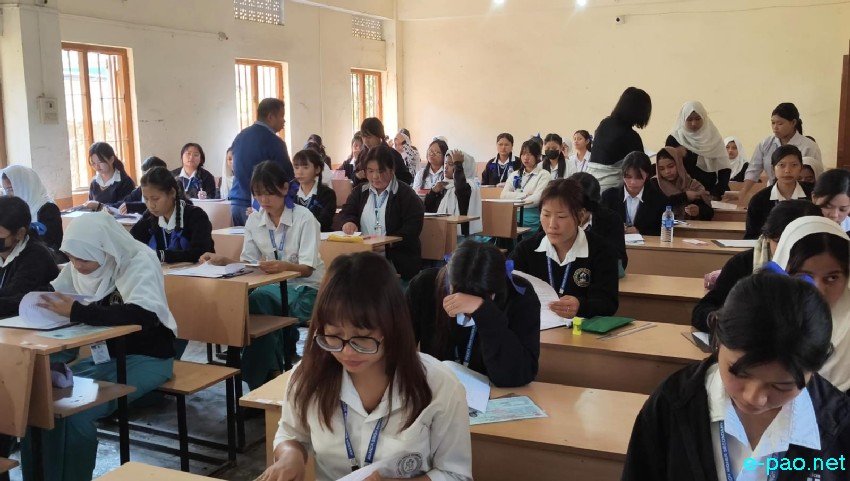 Students appearing for Class XII - Higher Secondary Exam (HSE) at Imphal :: 18th February 2026